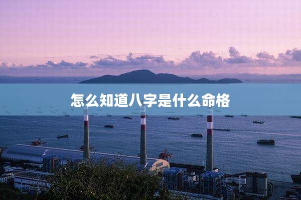 怎么知道八字是什么命格
