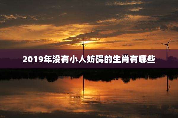 2019年没有小人妨碍的生肖有哪些