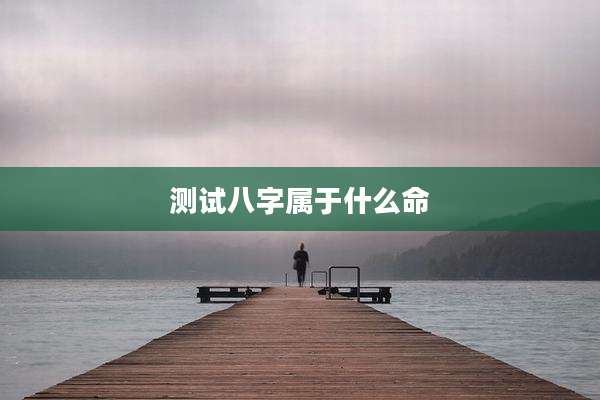 测试八字属于什么命