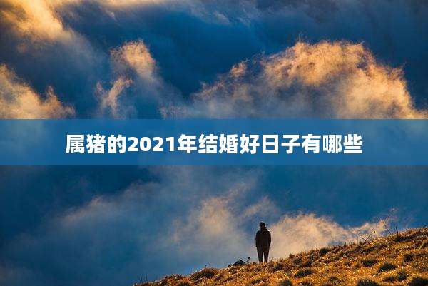 属猪的2021年结婚好日子有哪些