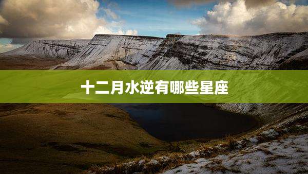 十二月水逆有哪些星座