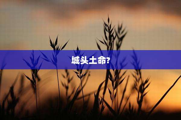城头土命?
