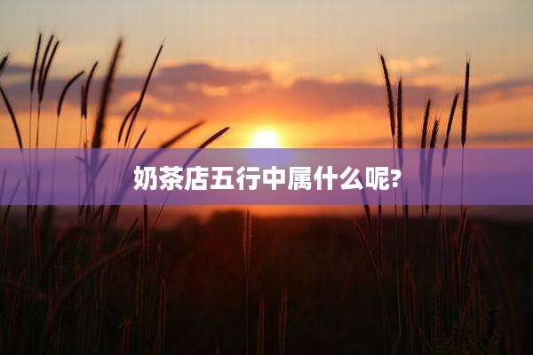 奶茶店五行中属什么呢?