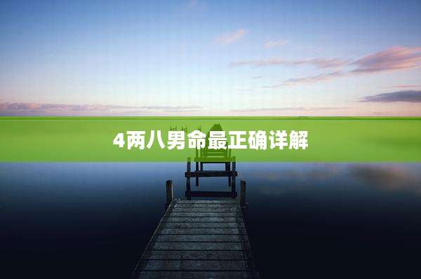 4两八男命最正确详解