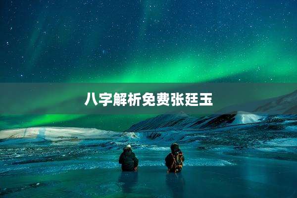 八字解析免费张廷玉