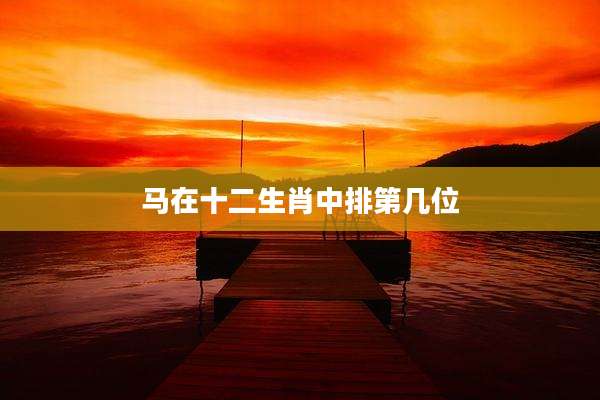 马在十二生肖中排第几位