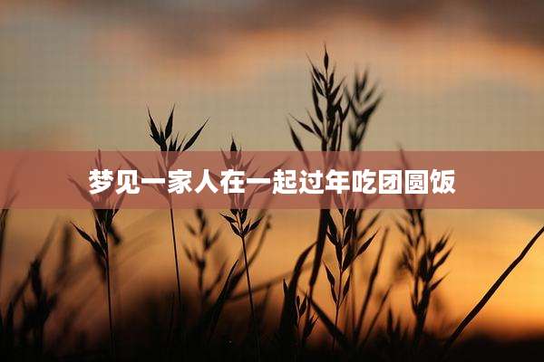 梦见一家人在一起过年吃团圆饭
