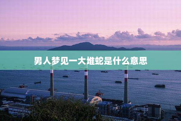 男人梦见一大堆蛇是什么意思