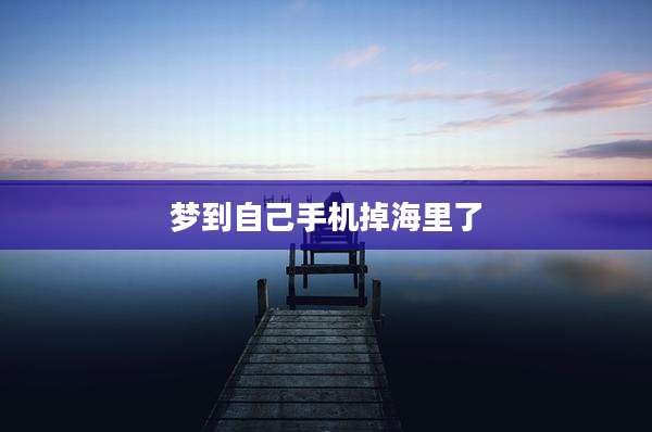 梦到自己手机掉海里了