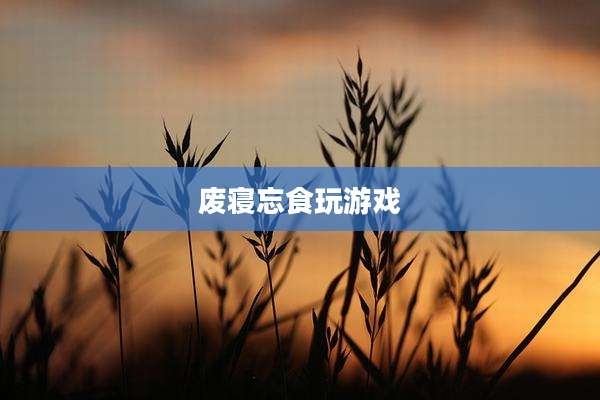 废寝忘食玩游戏