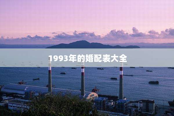 1993年的婚配表大全