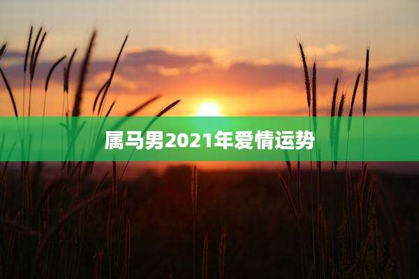 属马男2021年爱情运势