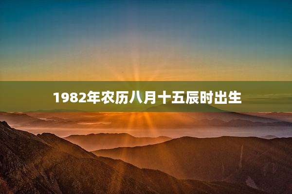 1982年农历八月十五辰时出生