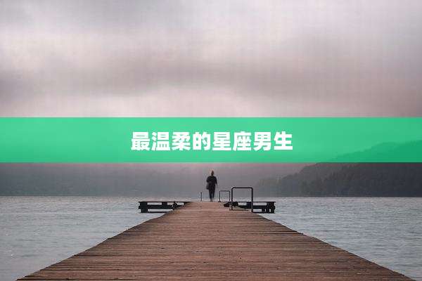 最温柔的星座男生