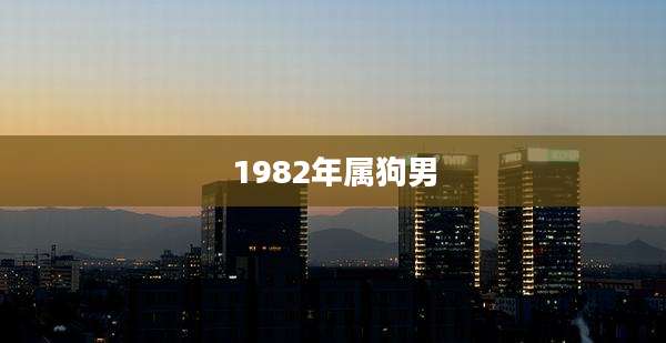 1982年属狗男