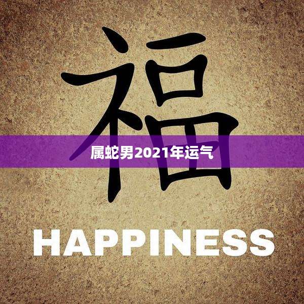 属蛇男2021年运气