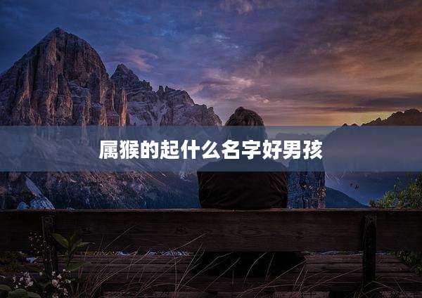 属猴的起什么名字好男孩