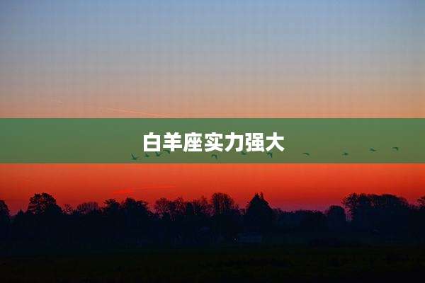白羊座实力强大