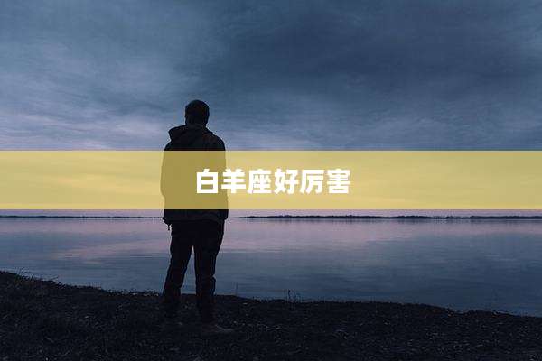 白羊座好厉害