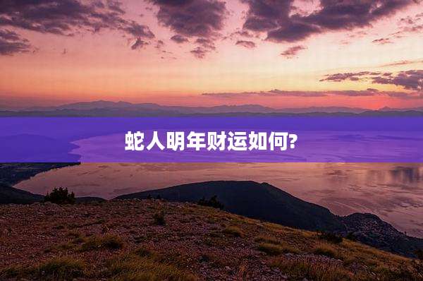 蛇人明年财运如何?