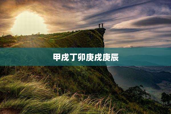 甲戌丁卯庚戌庚辰