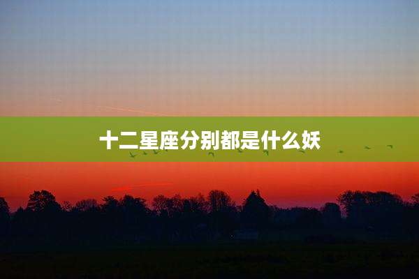 十二星座分别都是什么妖