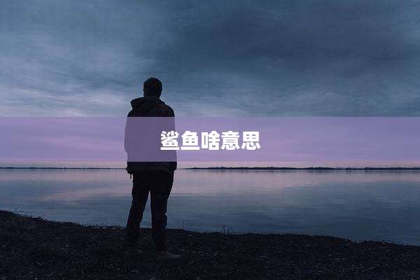 鲨鱼啥意思