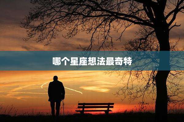 哪个星座想法最奇特