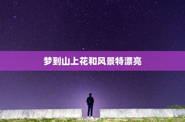 梦到山上花和风景特漂亮
