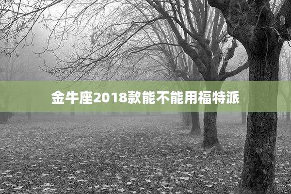 金牛座2018款能不能用福特派