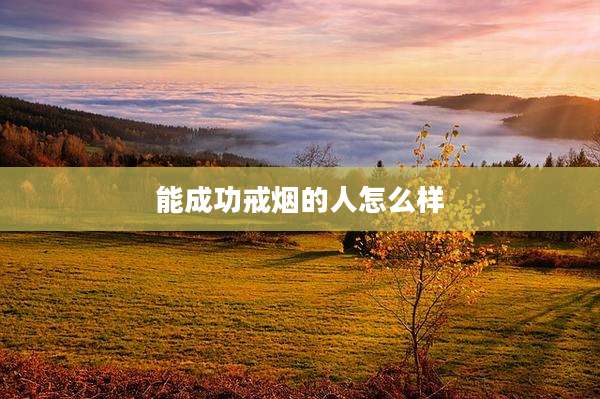 能成功戒烟的人怎么样
