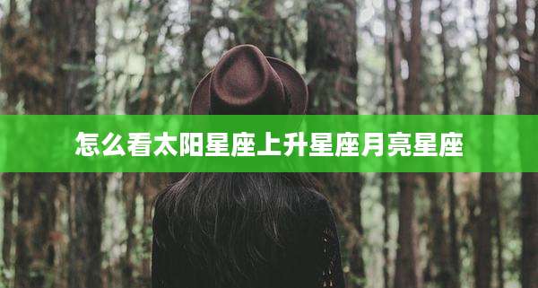 怎么看太阳星座上升星座月亮星座