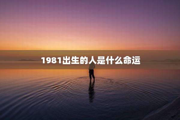 1981出生的人是什么命运