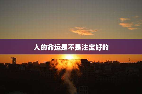 人的命运是不是注定好的