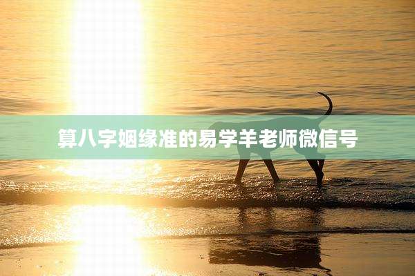 算八字姻缘准的易学羊老师微信号