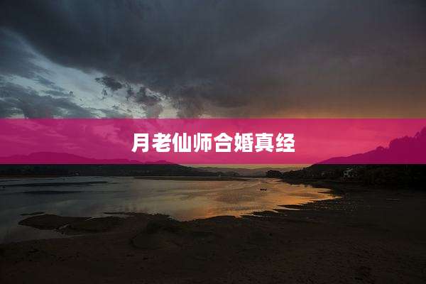 月老仙师合婚真经