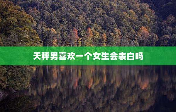 天秤男喜欢一个女生会表白吗