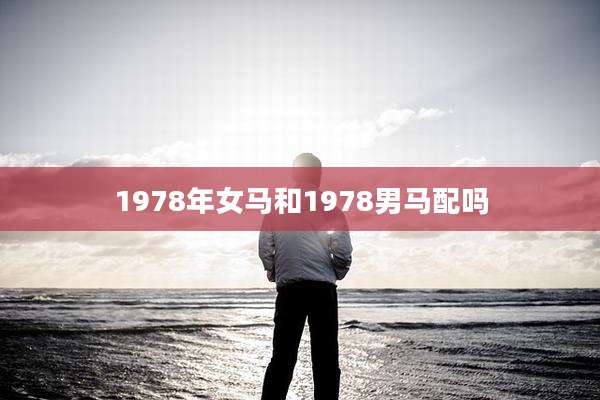 1978年女马和1978男马配吗