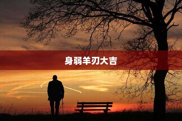 身弱羊刃大吉