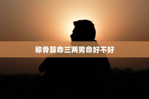 称骨算命三两男命好不好