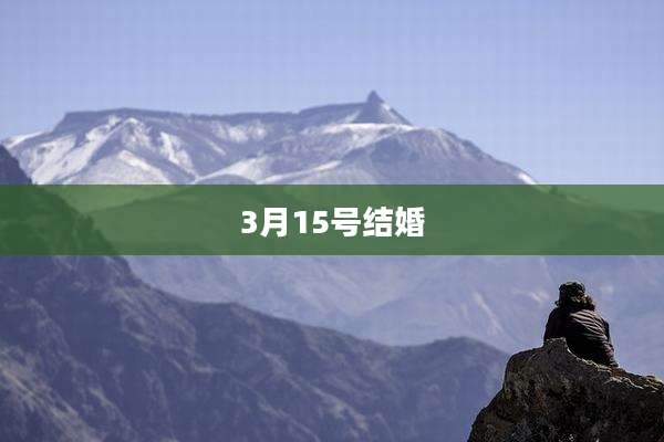 3月15号结婚