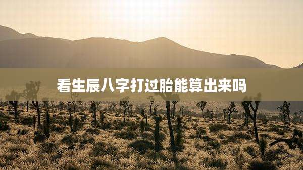看生辰八字打过胎能算出来吗
