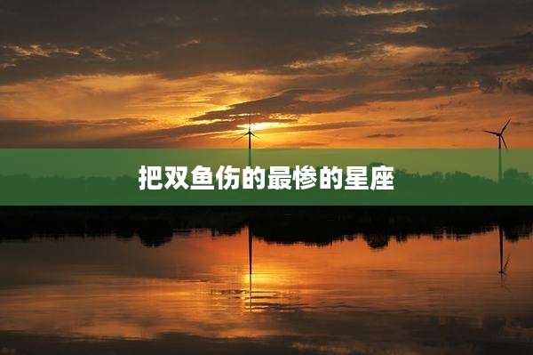 把双鱼伤的最惨的星座