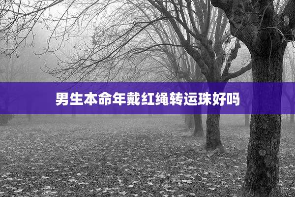 男生本命年戴红绳转运珠好吗