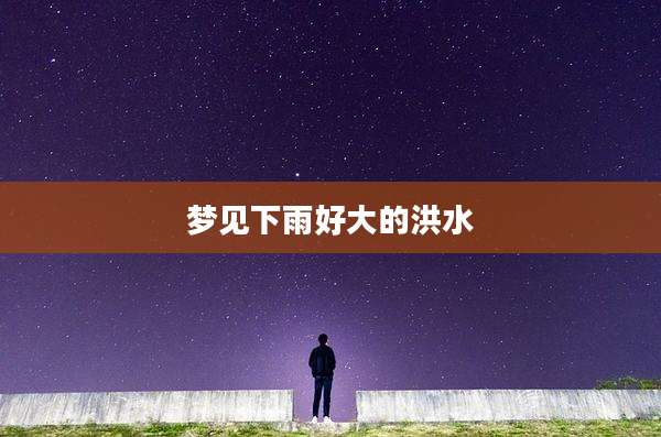 梦见下雨好大的洪水