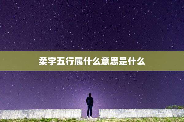 柔字五行属什么意思是什么