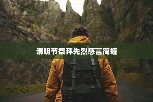 清明节祭拜先烈感言简短