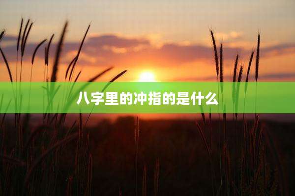 八字里的冲指的是什么