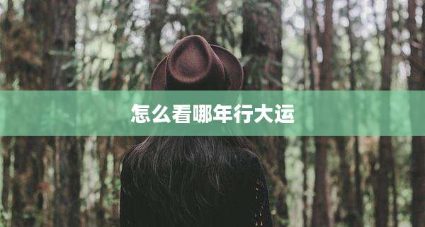 怎么看哪年行大运