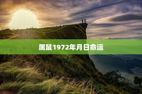 属鼠1972年月日命运